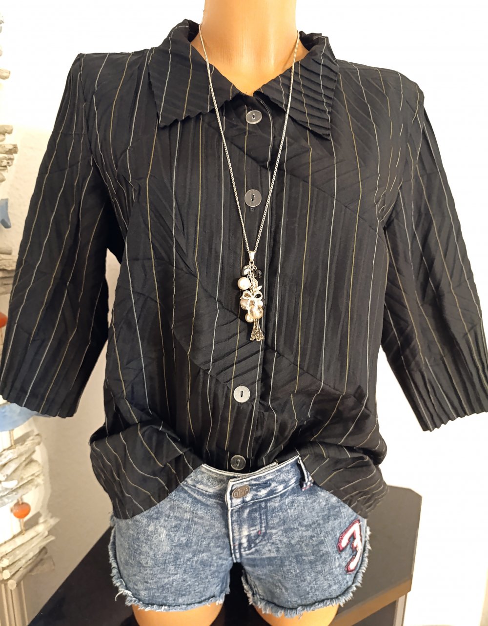 Kurzarm-Bluse 1/2 Arm Gr. 40 von babette