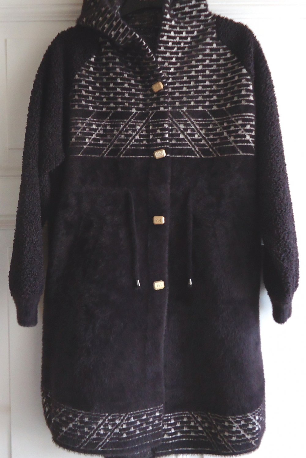 ++NEU++ Mantel flauschig dunkellila Fleece Gr. 40 42 44
