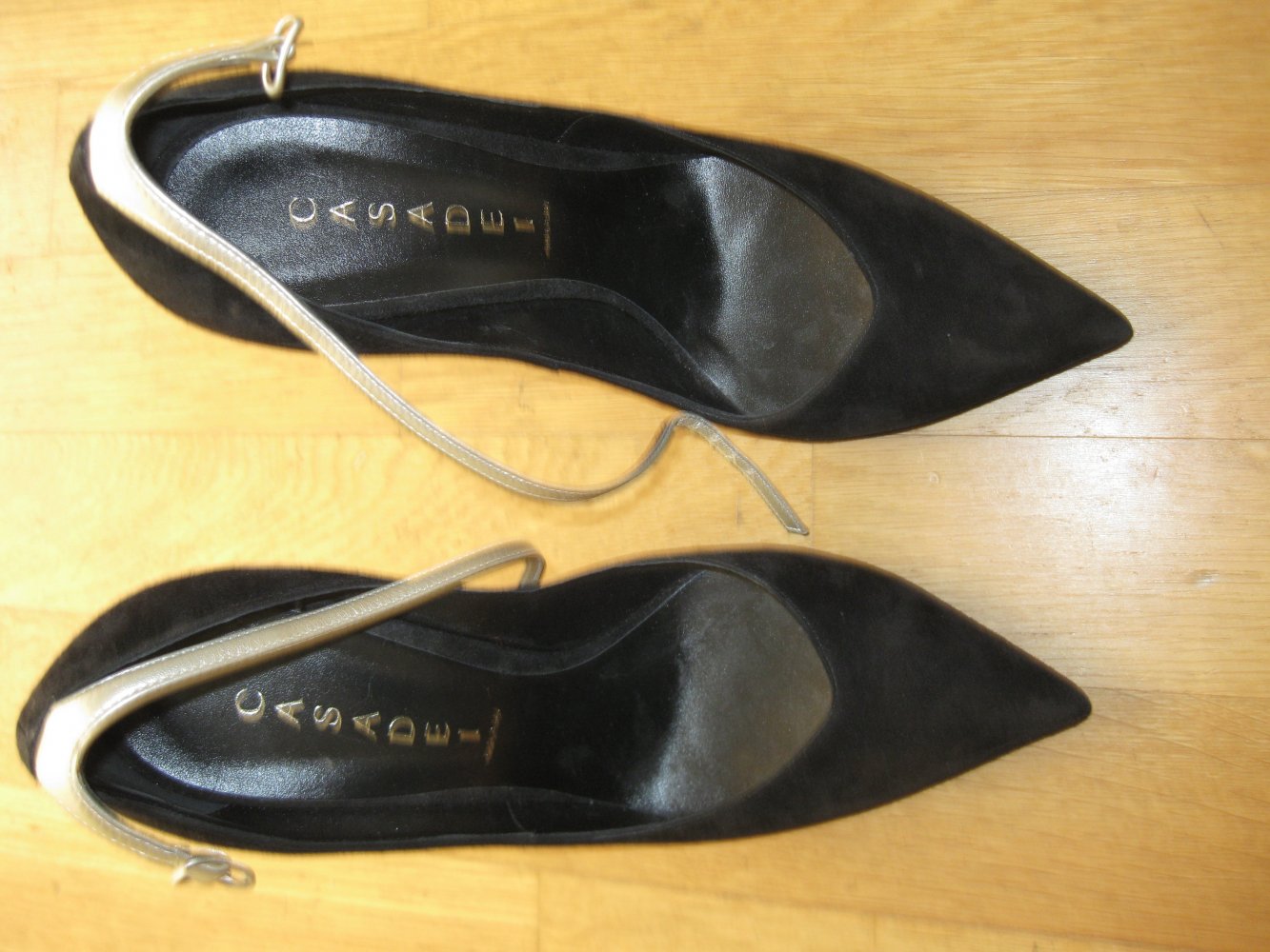 Casadei Blade High Heels schwarz Wildleder extrem Stiletto 40