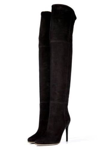 Zara Wildleder Overknee 40