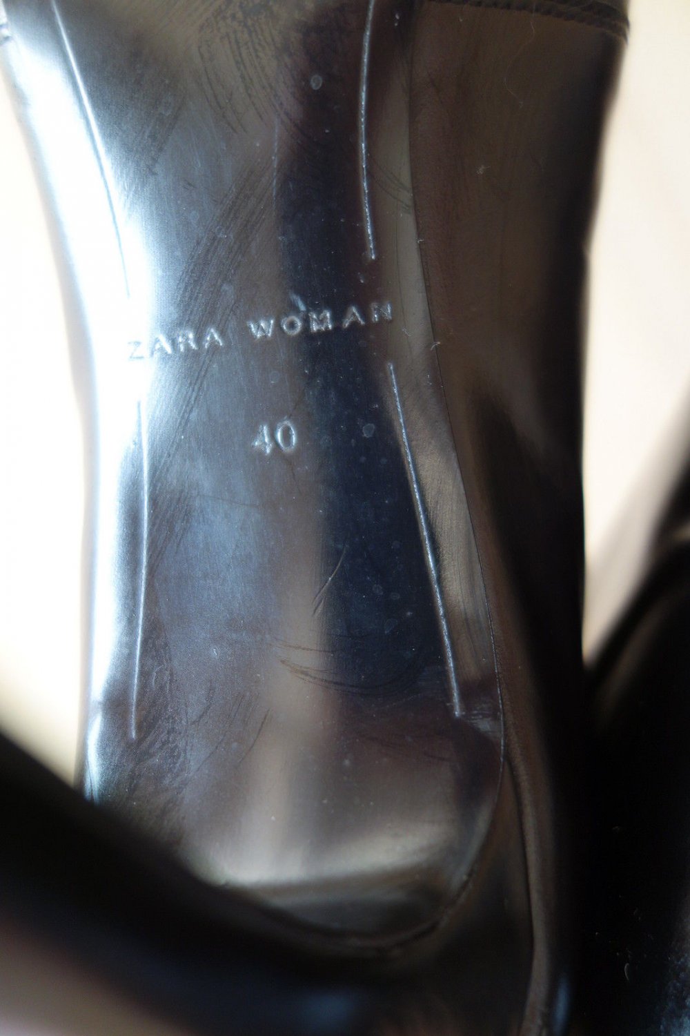 Zara Stiefeletten schwarz spitz Stiletto sexy Leder 40