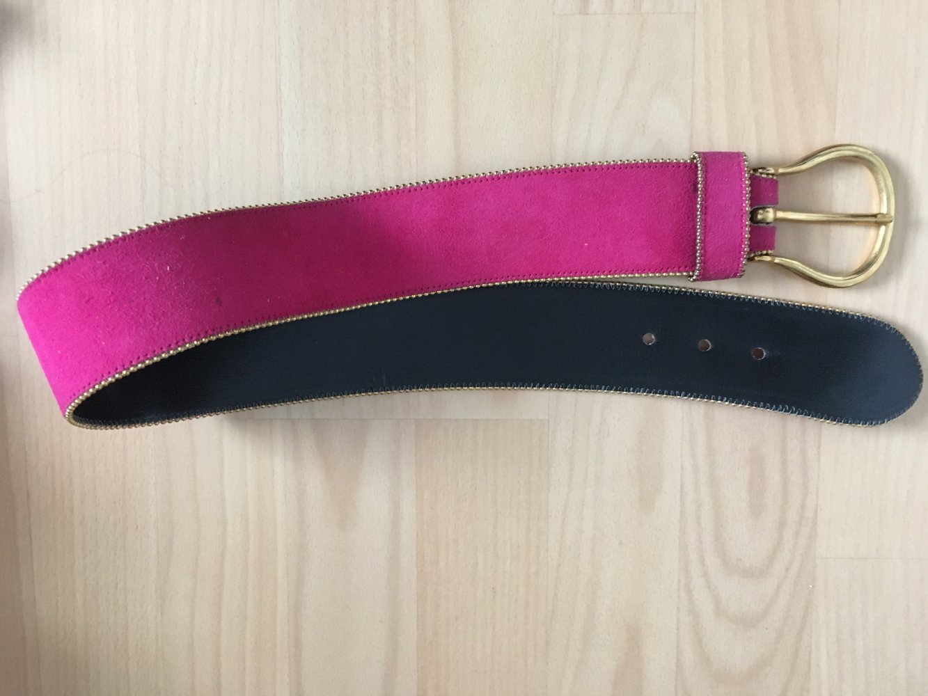 NEU - Sepcoeur Gürtel 100 % Leder, pink gold - Gr. 70
