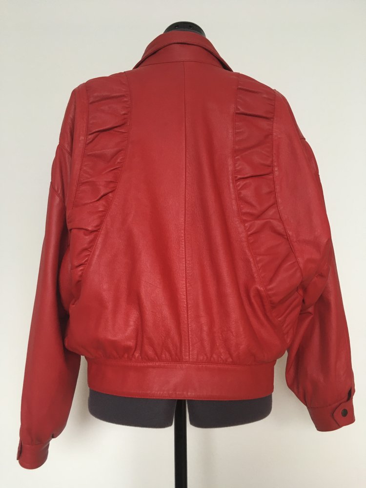 NEU - Lederjacke / Jacke / Bomberjacke, rot - Gr. XXL / 44