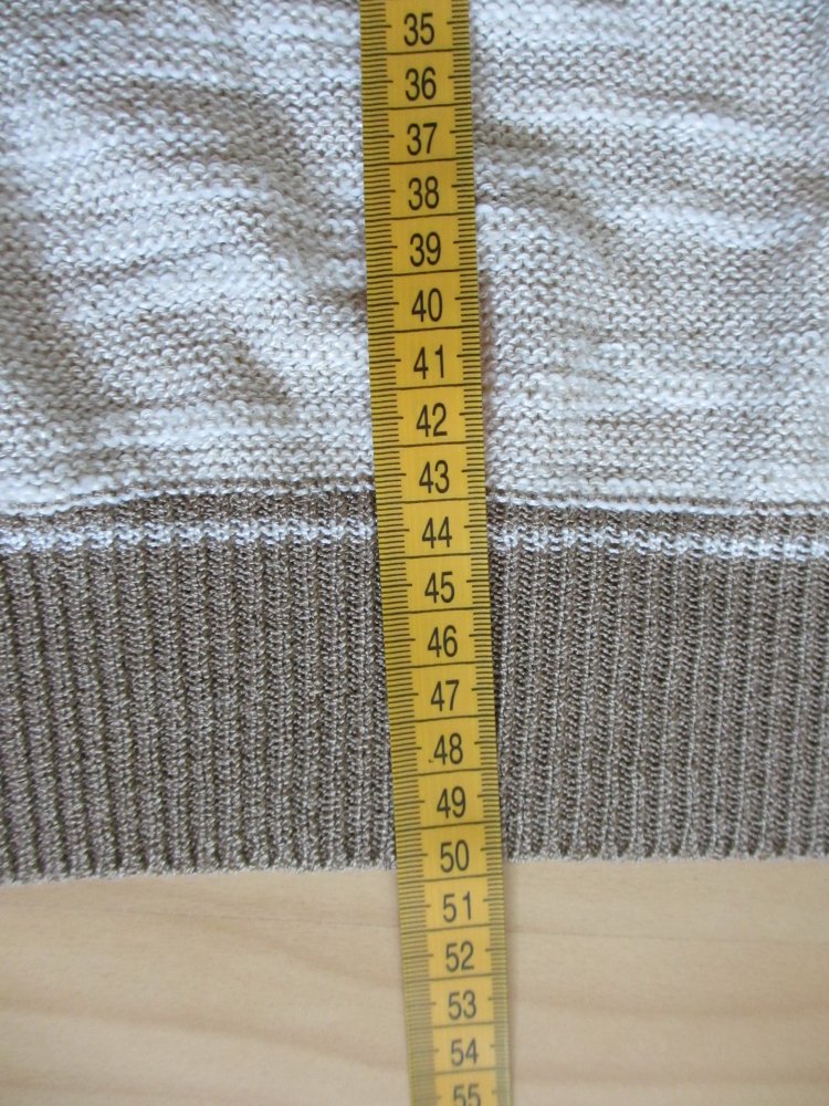 Vintage - Kurzjäckchen / Jacke aus Strick, beige braun - Gr. L / 40