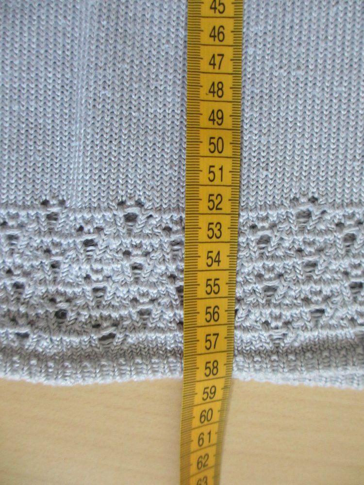 Vintage - Strick Shirt / T-Shirt, grau - Gr. 40 / L