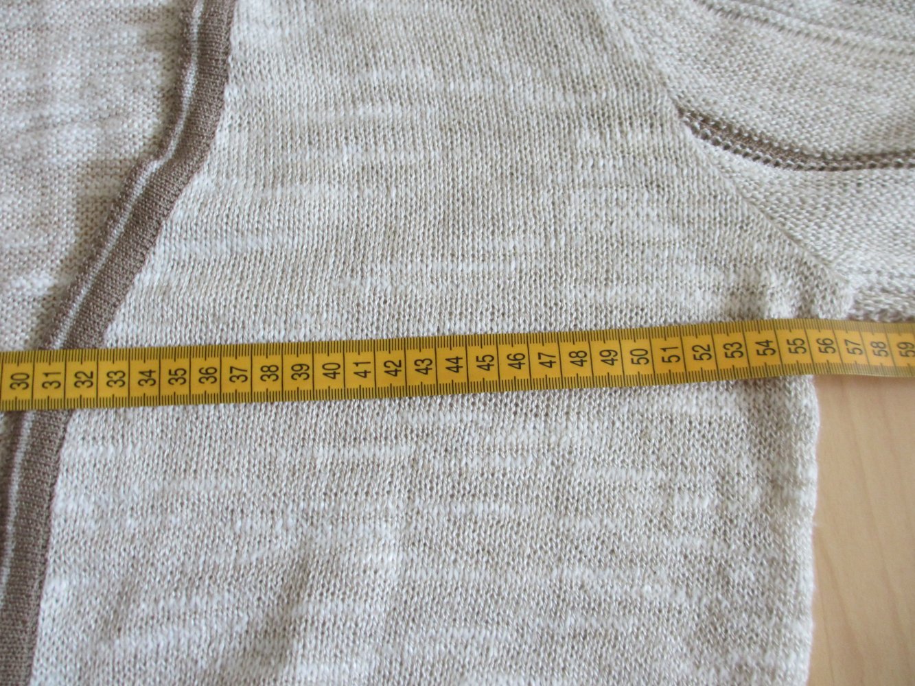 Vintage - Kurzjäckchen / Jacke aus Strick, beige braun - Gr. L / 40