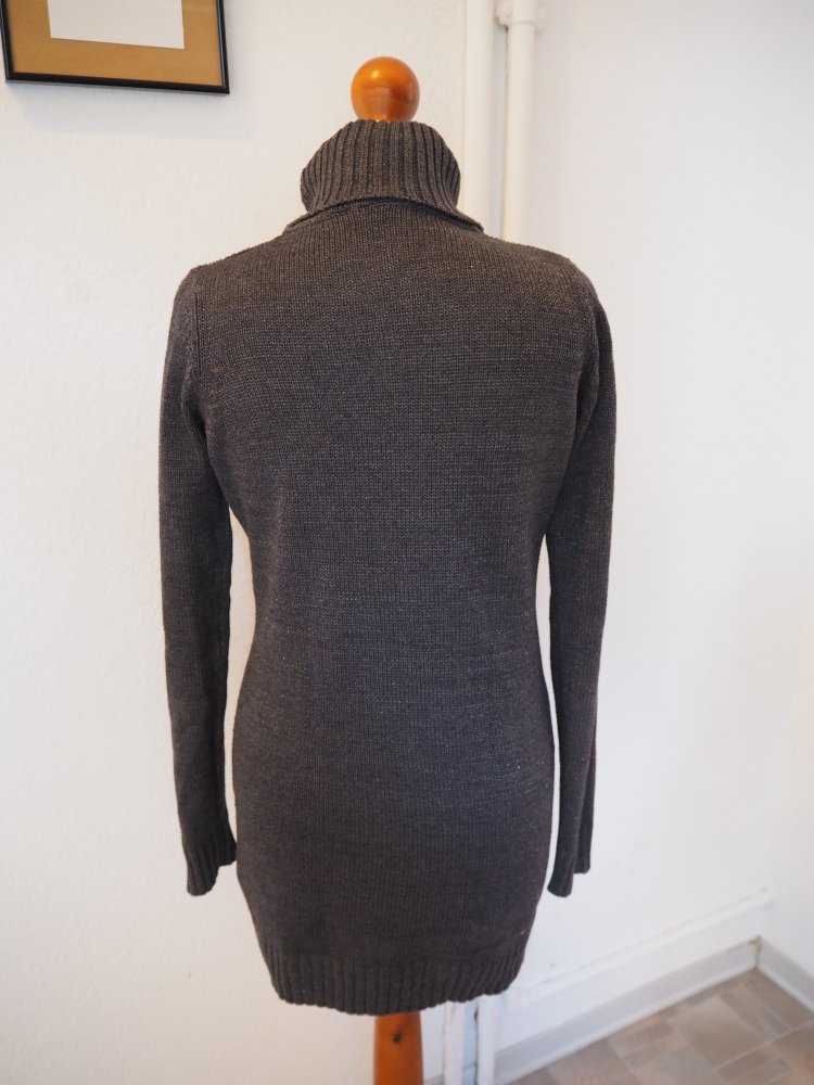 Longpullover/Pulloverkleid mit Zopfmuster
