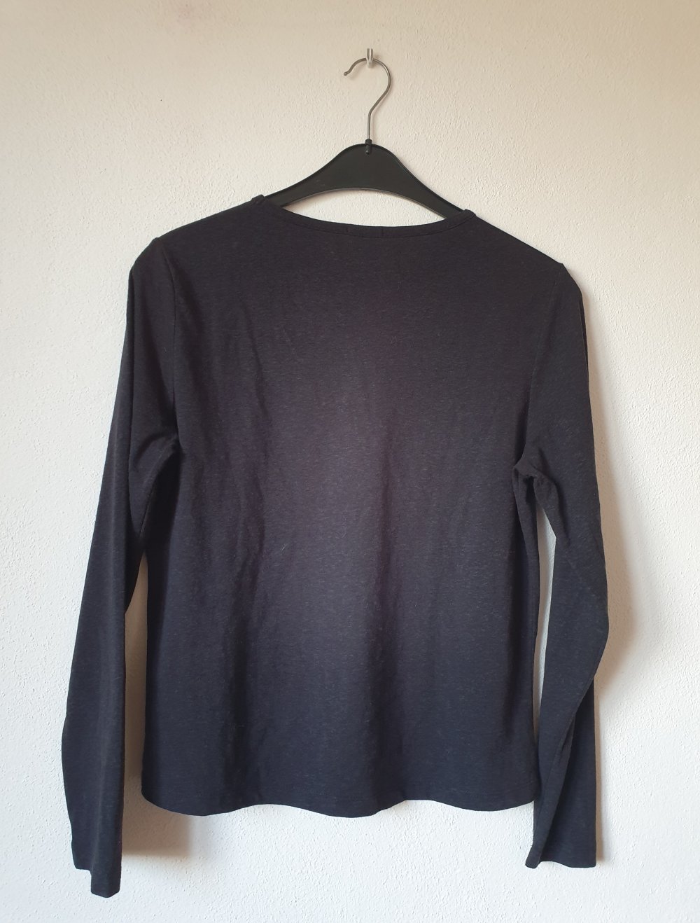 Grau dunkelgraues Super Dry Premium Lamgarmshirt mit Pailletten