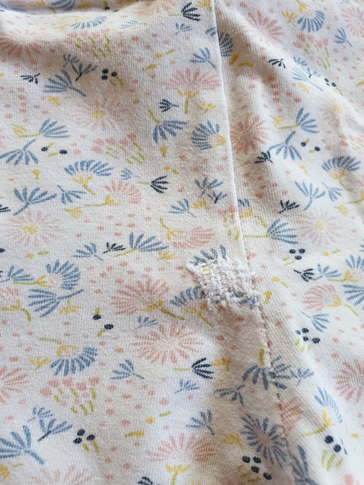 Weiße People Leggin mit Blumen