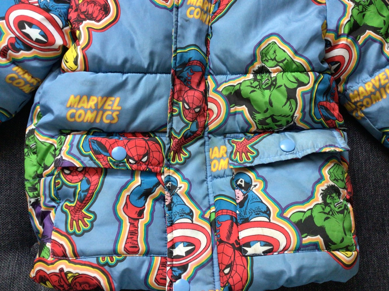 Gr. 104 Tolle Marvel Superhero’s Winter Jacke mit Kapuze