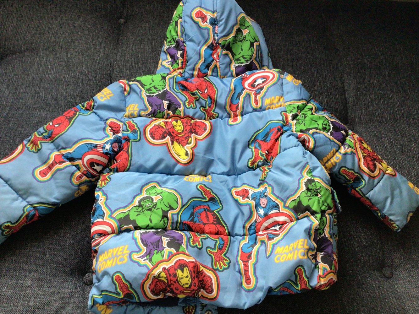 Gr. 104 Tolle Marvel Superhero’s Winter Jacke mit Kapuze