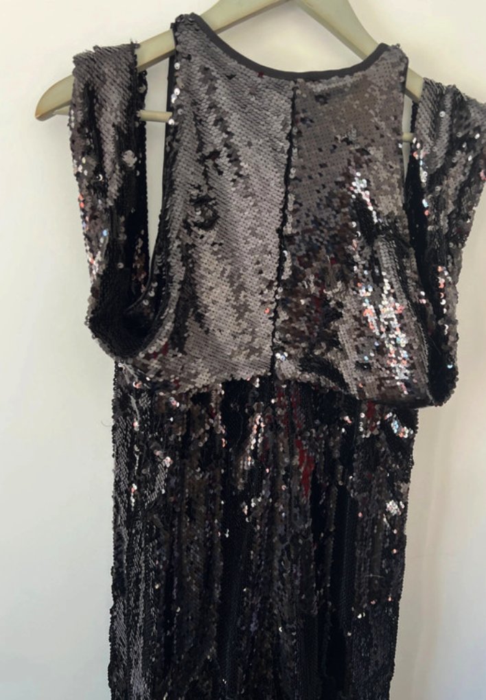 Glamouröser Pailletten-Jumpsuit mit weitem Bein – Vivalee