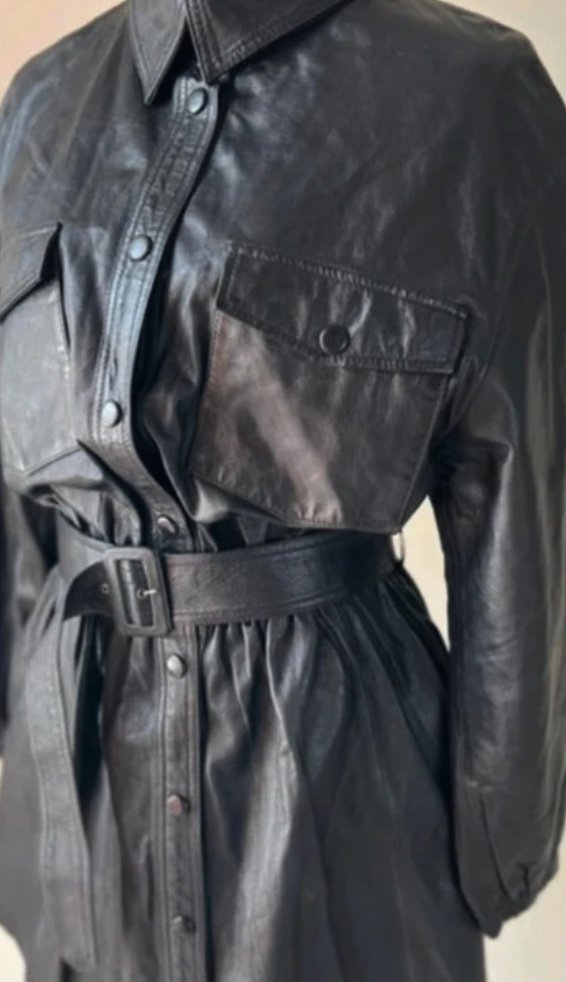 Leder-Kleidjacke in Schwarz — Alter Ego