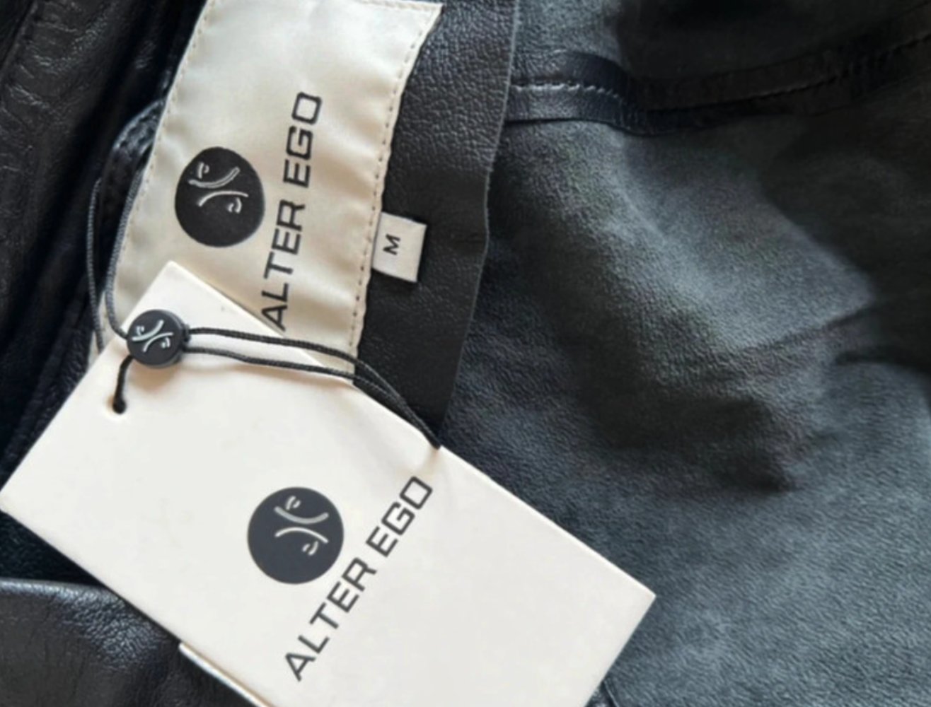 Leder-Kleidjacke in Schwarz — Alter Ego