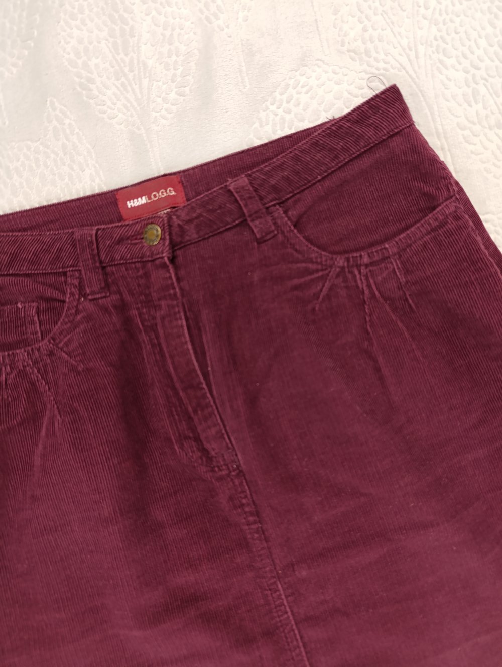 H&M L.O.G.G. Cordrock in Bordeaux Gr. 164 (13Y+) – 100% Baumwolle