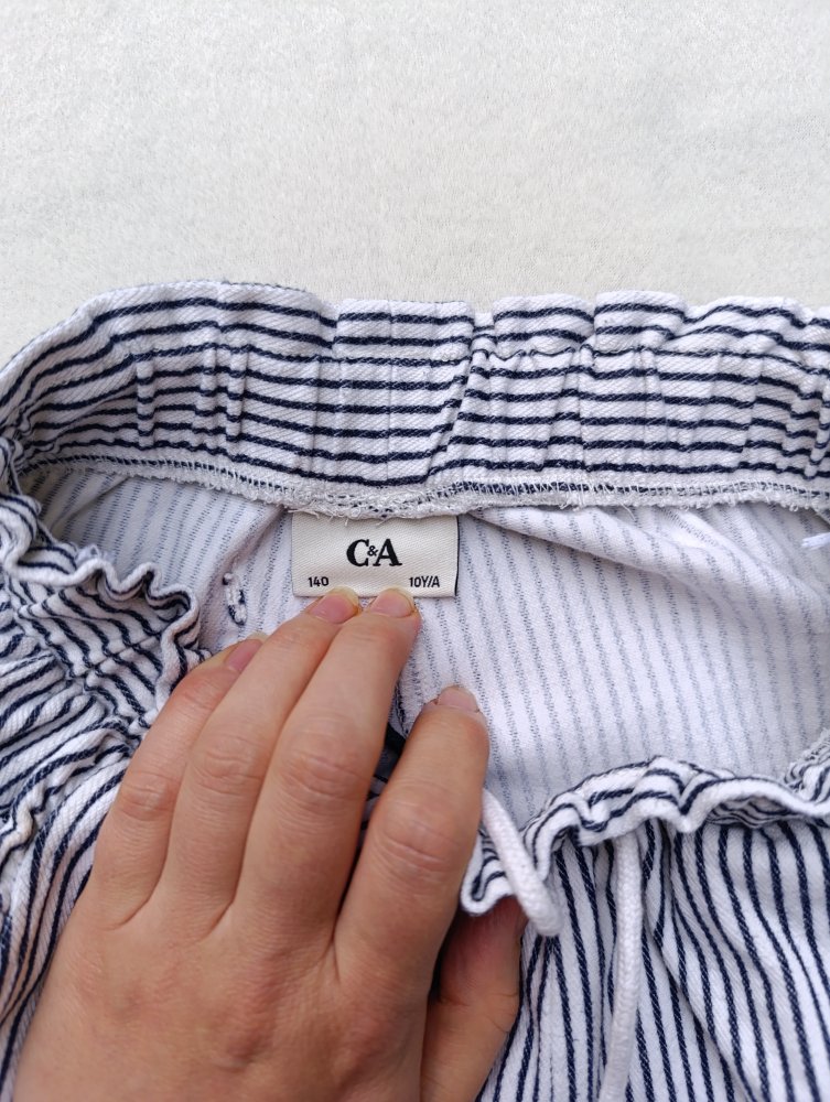 C&A Mädchen Hose Gr. 140 (10Y/A) Paperbag-Bund