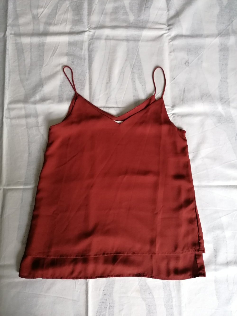 Basic Sommer Spaghettiträger Tank Top Blusentop rostrot