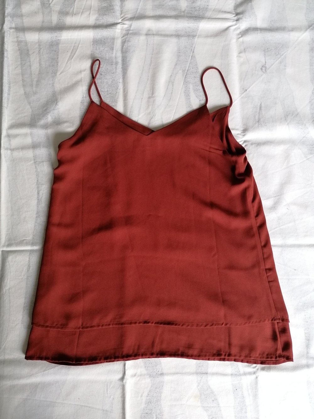 Basic Sommer Spaghettiträger Tank Top Blusentop rostrot