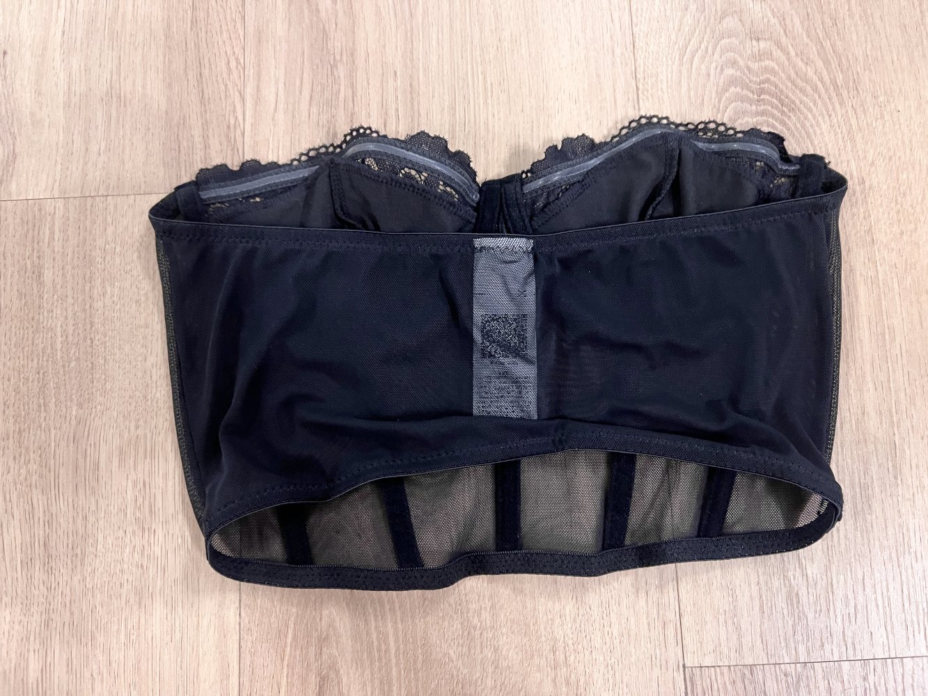 Sexy Damen Y2K Bandeau Tube Korsett Crop Top Lingerie Style Spitze Mesh S/36