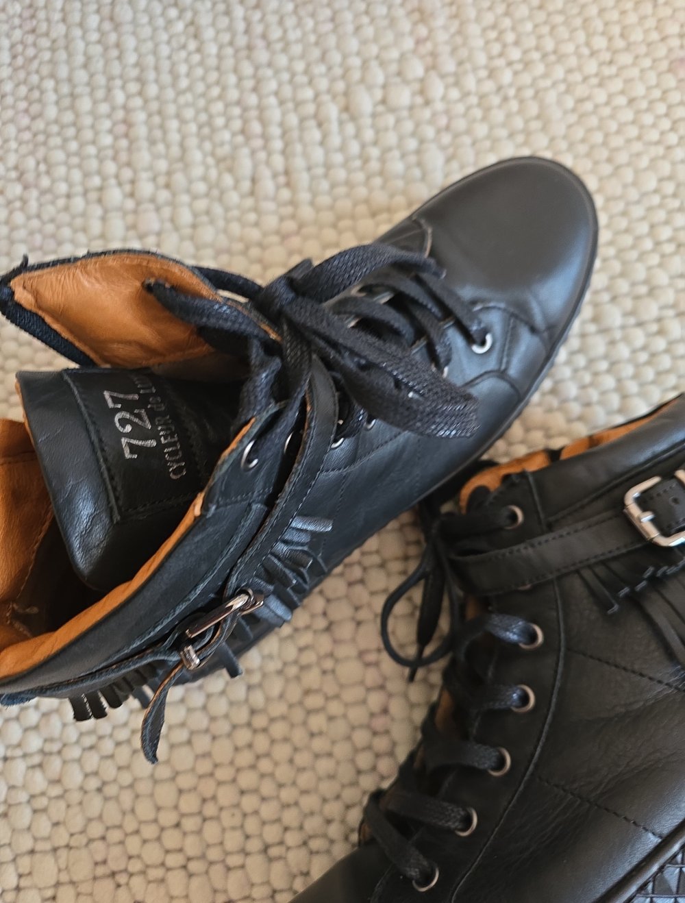 727 cycled de luxe hochwertige echtleder Stiefeletten 38 schwarz