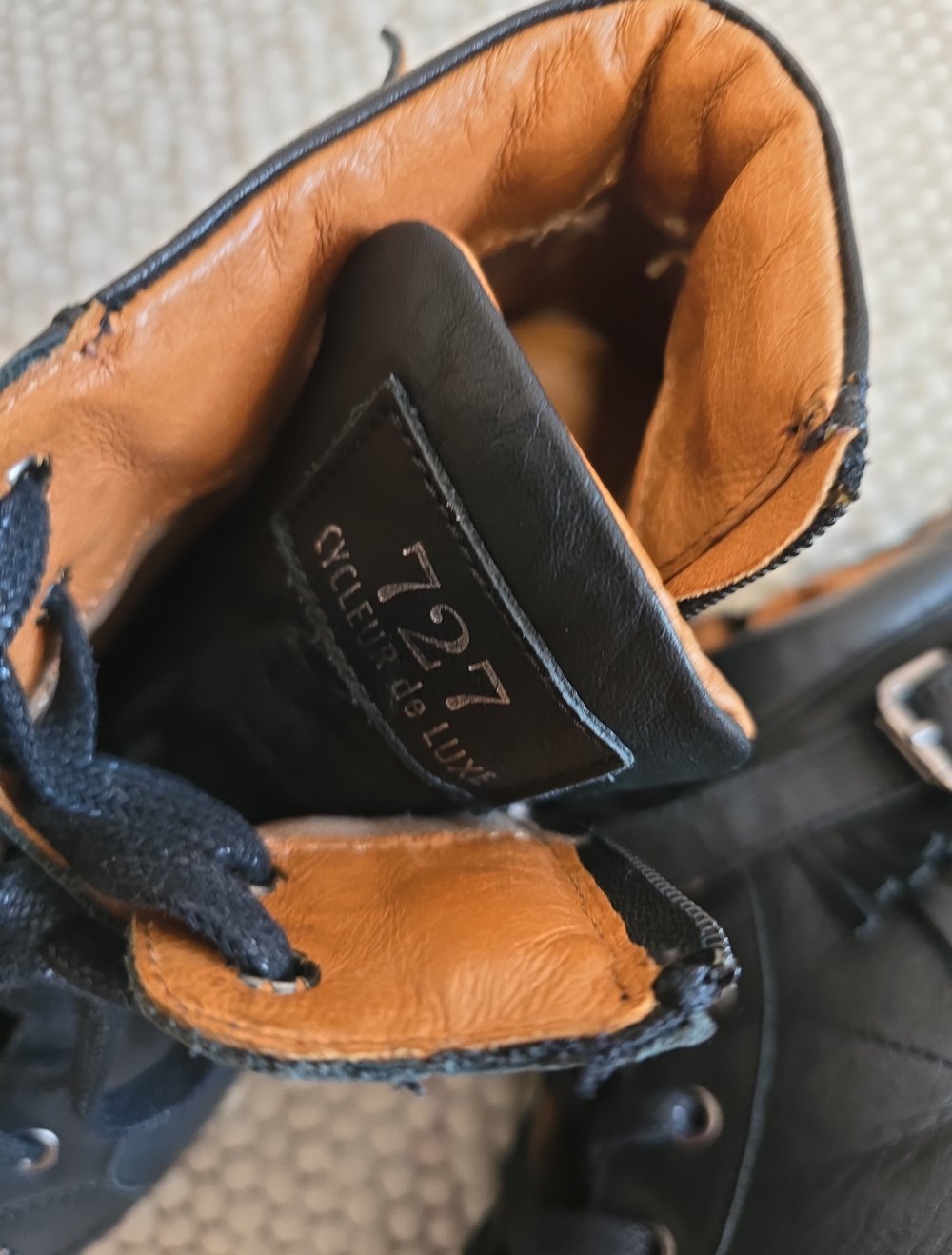 727 cycled de luxe hochwertige echtleder Stiefeletten 38 schwarz