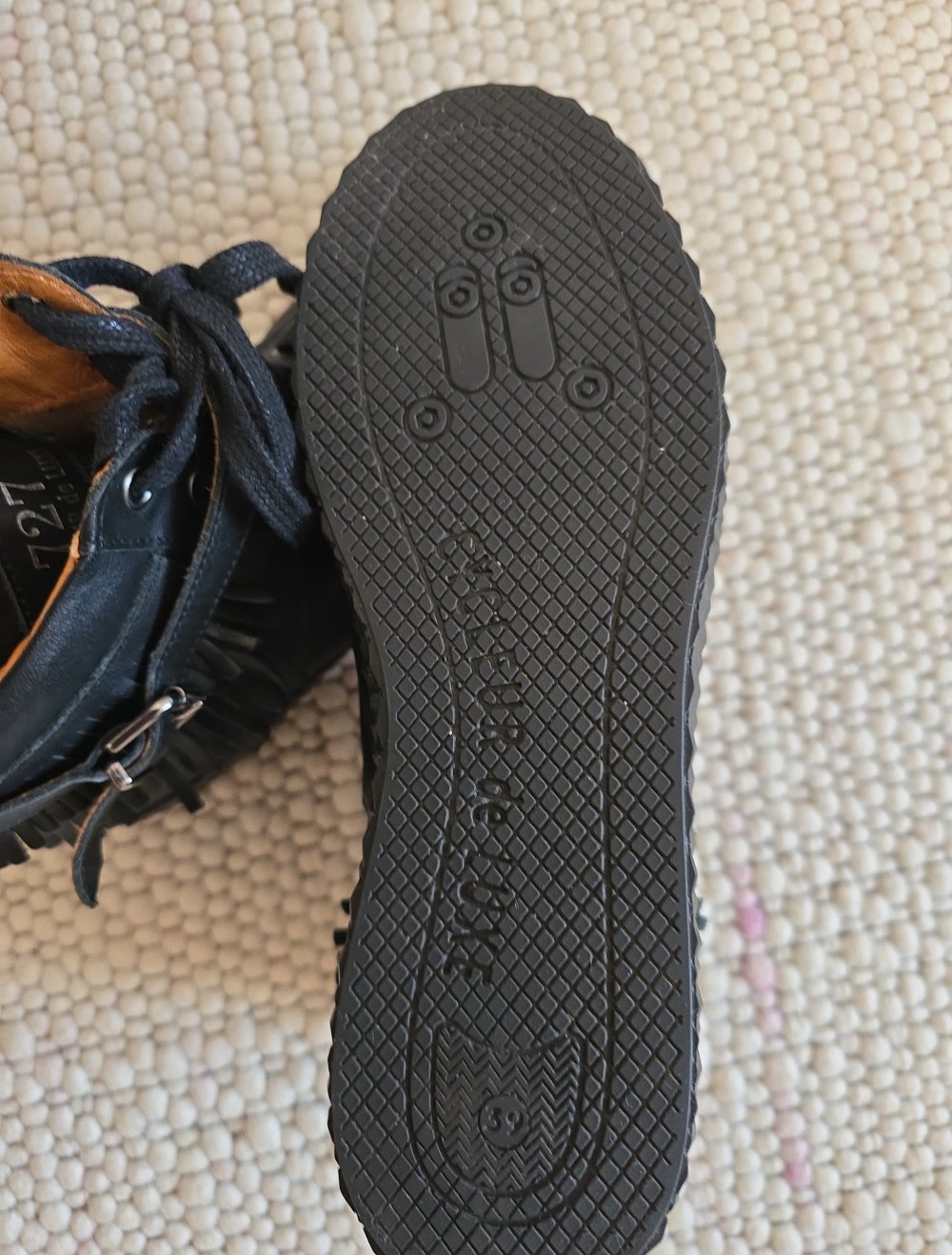 727 cycled de luxe hochwertige echtleder Stiefeletten 38 schwarz