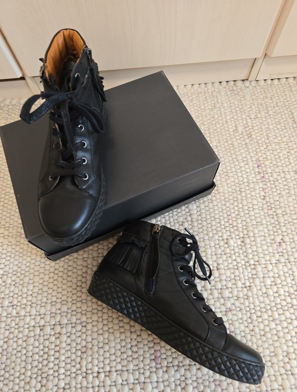 727 cycled de luxe hochwertige echtleder Stiefeletten 38 schwarz