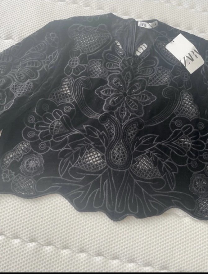 Samtbluse gr.L neu Zara NP50€