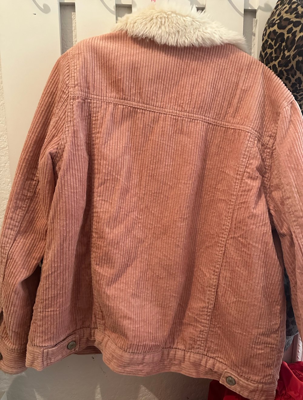 Cordjacke Altrosa Teddyfutter