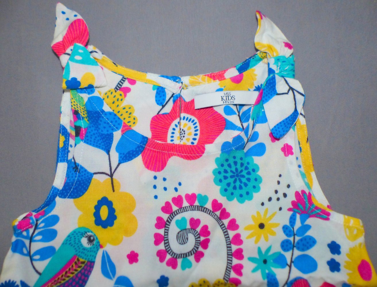 M&S Marks & Spencer Tunika 80 86 1-1,5 J Shirt Hängerchen traumhaft Blumen w Neu
