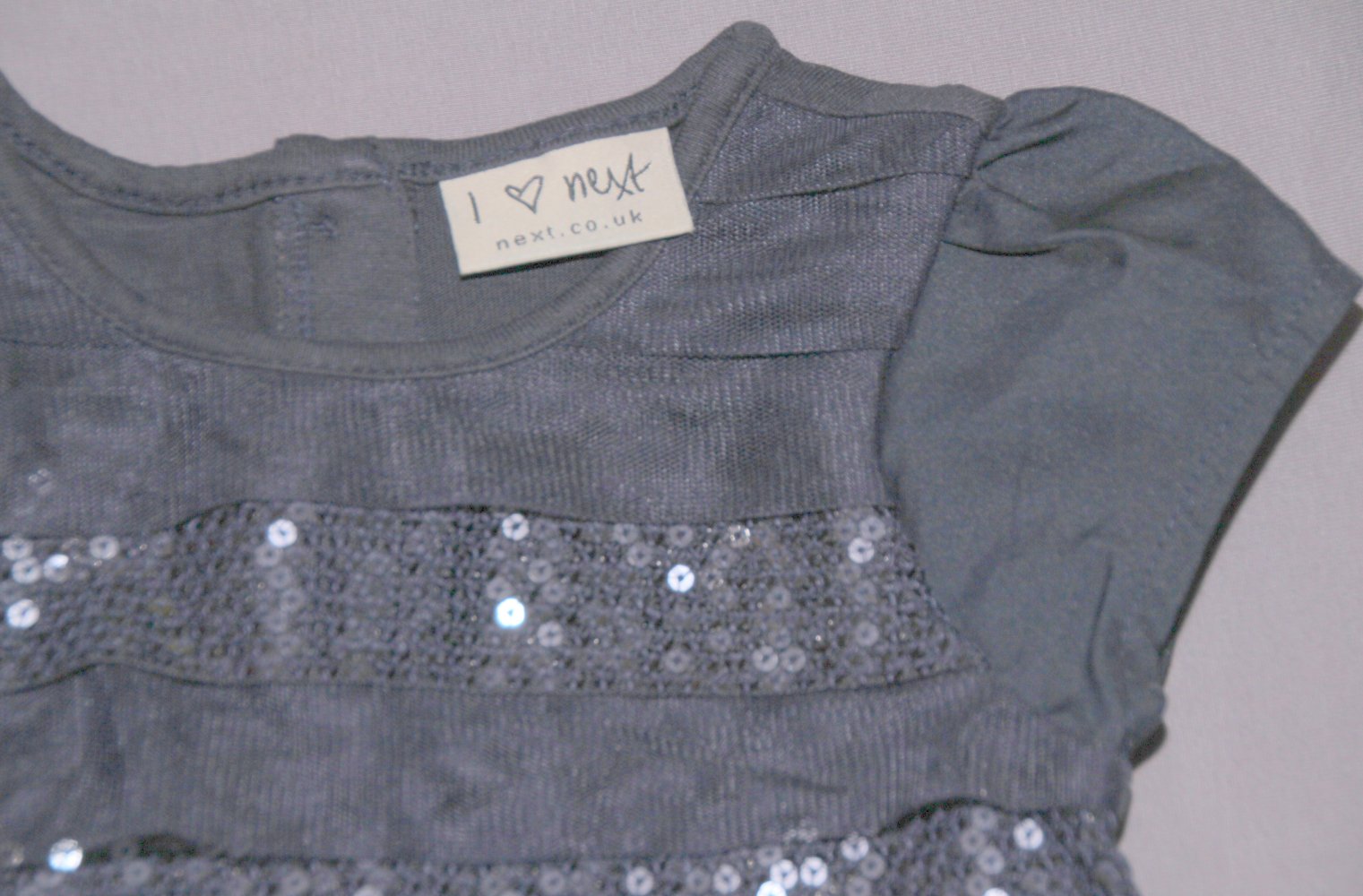 NEXT Kleid Kleidchen 80 86 12-18 M Pailetten schwarz w Neu