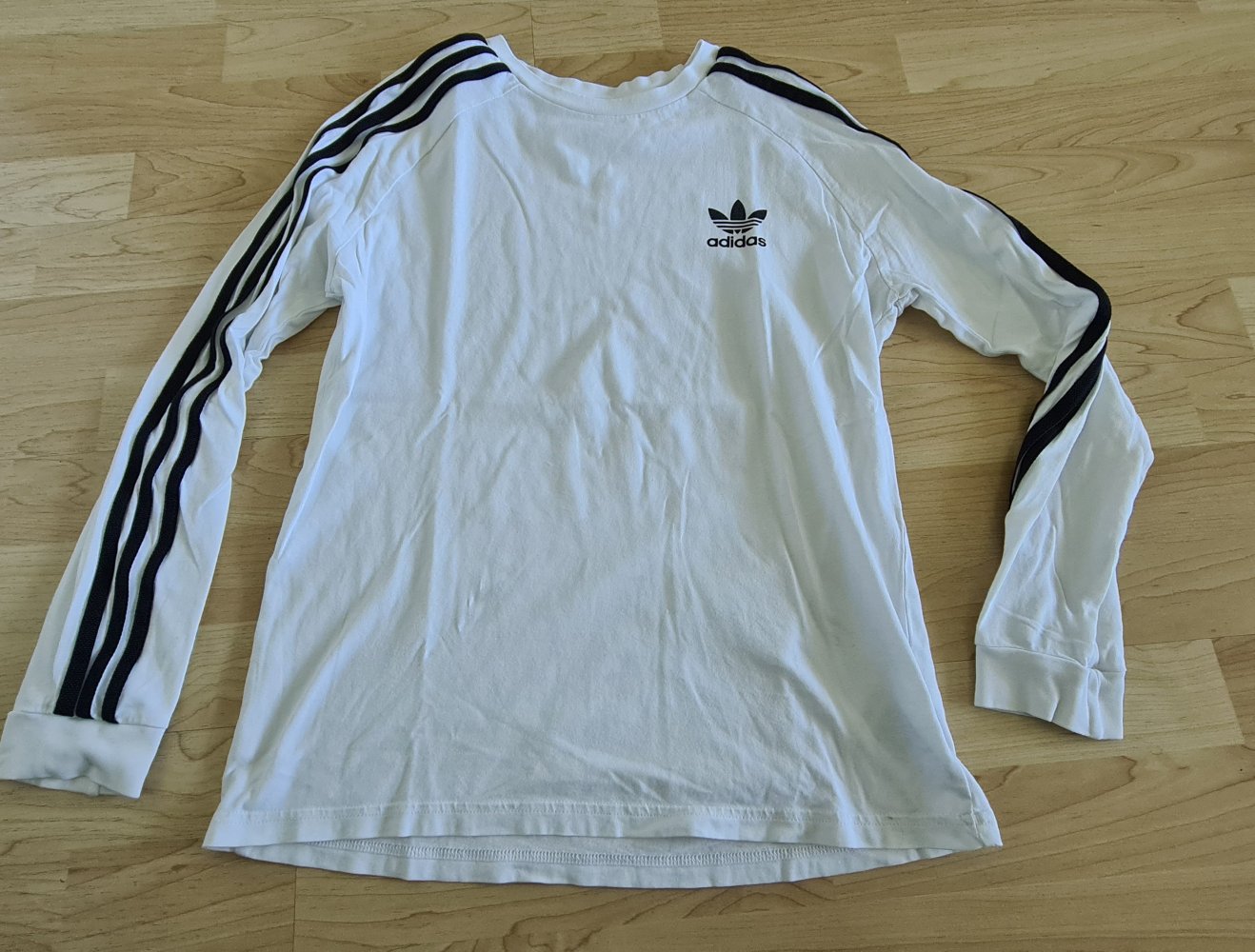 Adidas Langarm Shirt Gr 164 weiß