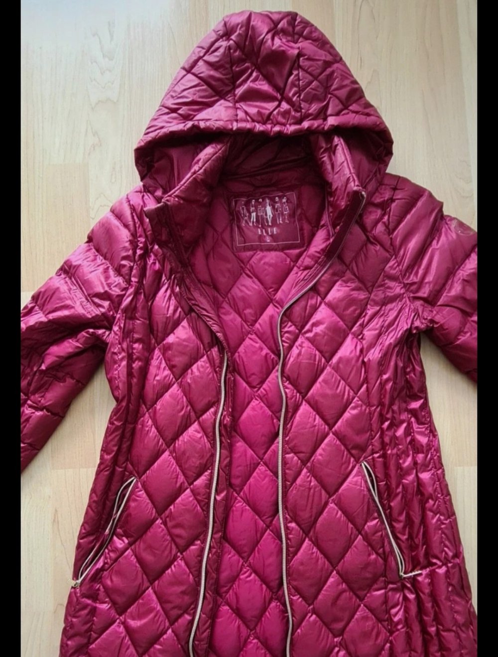 Elle dünner Daunenmantel Mantel pink Gr L
