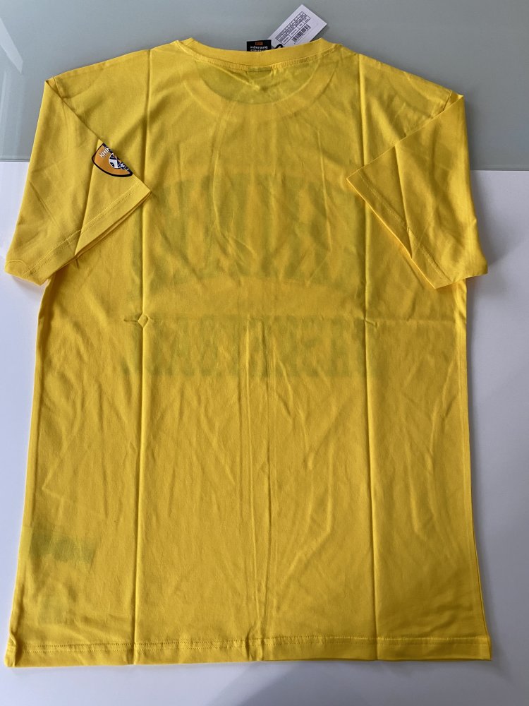 Herren T-Shirt Gelb KHIMKI Basketball 100% Baumwolle Gr. L Made in Portugal, Euroleague