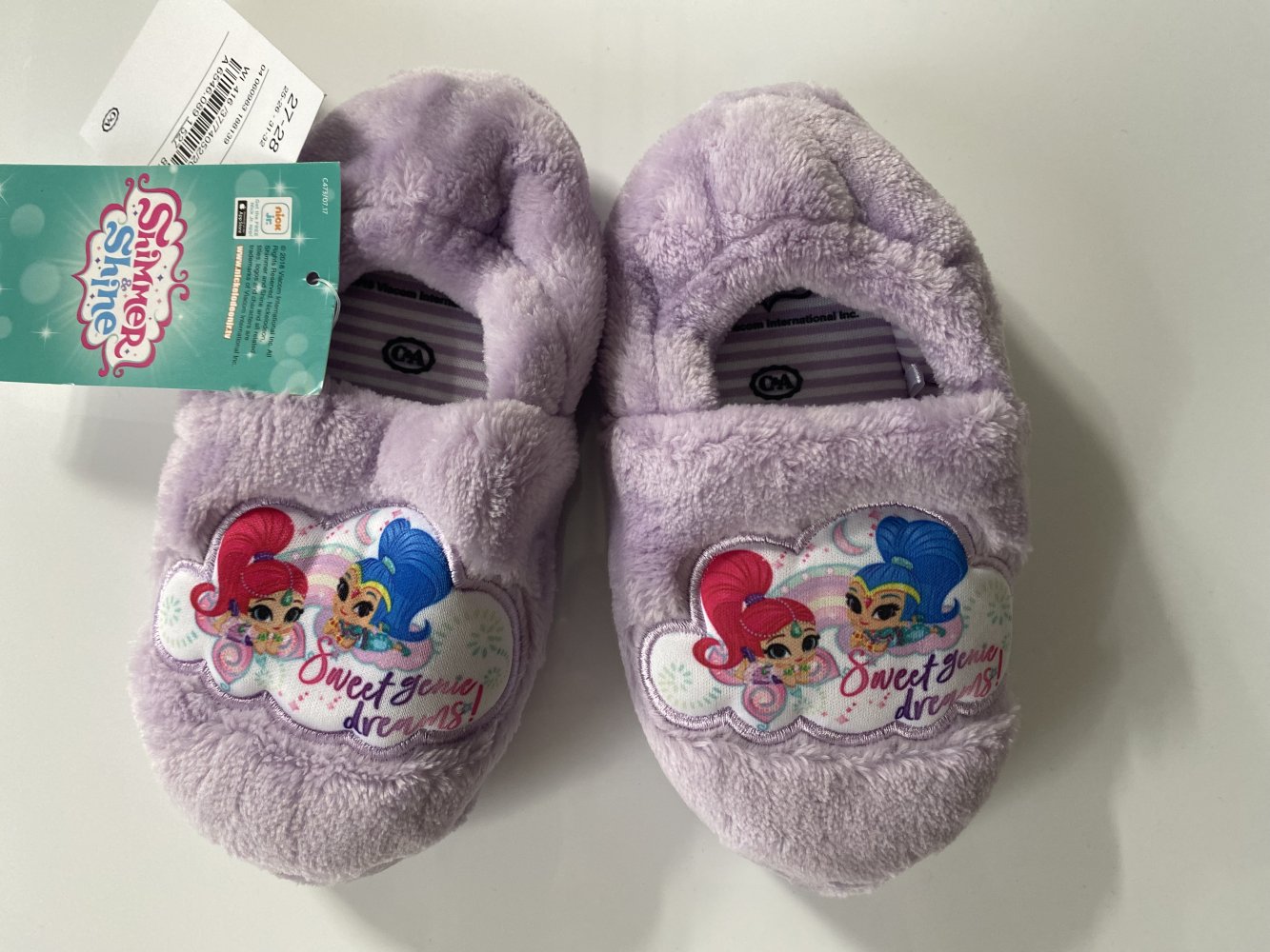 Mädchen Kinder Shimmer & Shine Kinder Schuhe Hausschuhe Flieder Lila Gr. 27-28