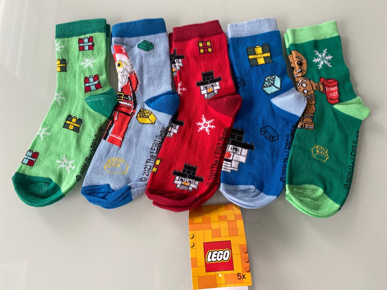 Kinder Lego Socken 5-Stück 5-Paar Weihnachten Bunt Nikolaus Gr. 24-26 neu mit Etikett. Marke: Lego