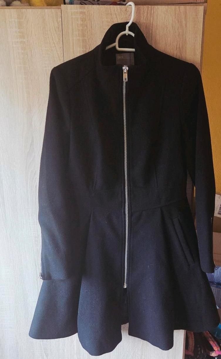 Asos Mantel mit Schößchen, schwarz, Gr. 38 Herbst Winter