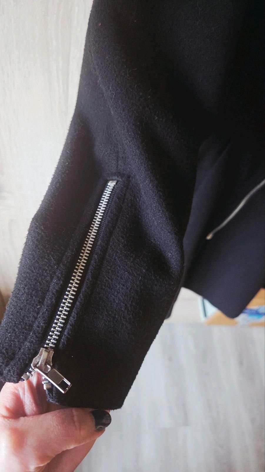 Asos Mantel mit Schößchen, schwarz, Gr. 38 Herbst Winter