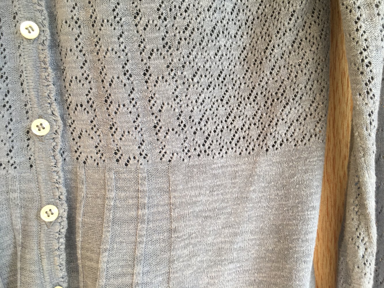 Sorgenfri Sylt Strickjacke Gr. L taubenblau, blau