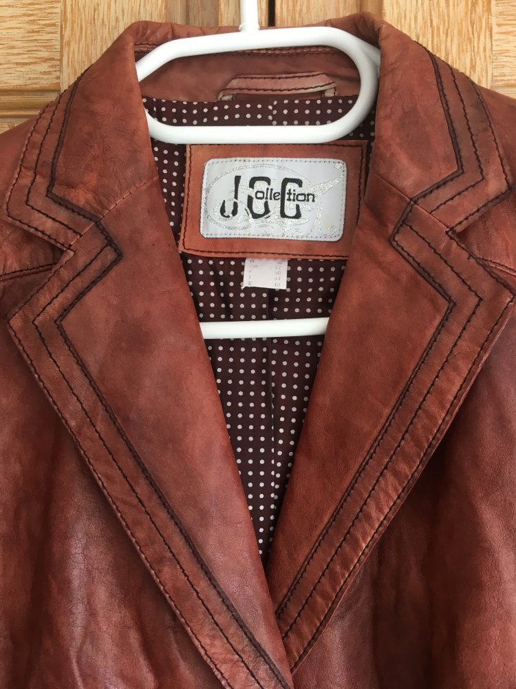 JCC Lederblazer, Lederjacke Echtleder Gr. 38 rot