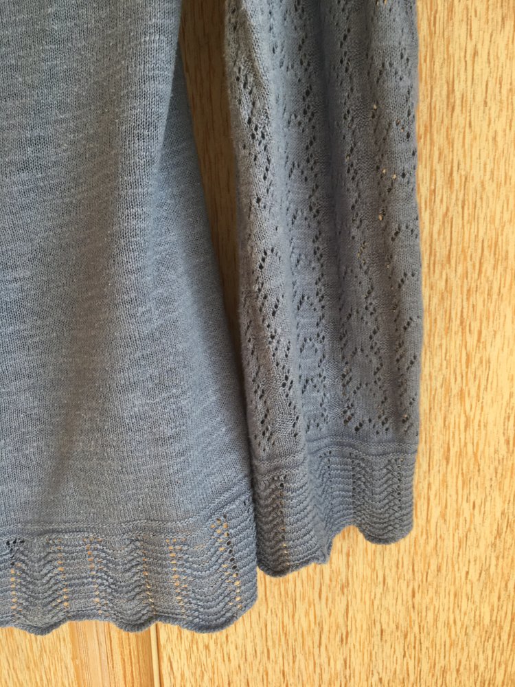 Sorgenfri Sylt Strickjacke Gr. L taubenblau, blau