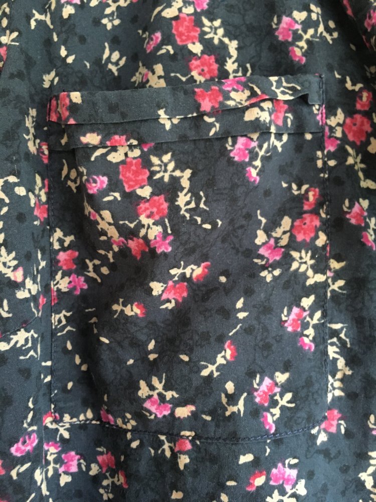 Tom Tailor Bluse Shirt Gr. 40 blau rosa geblümt