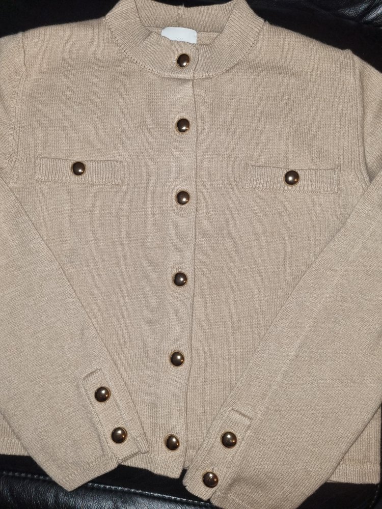H&M Damen Strickjacke Cardigan Pullover Camel M 38 