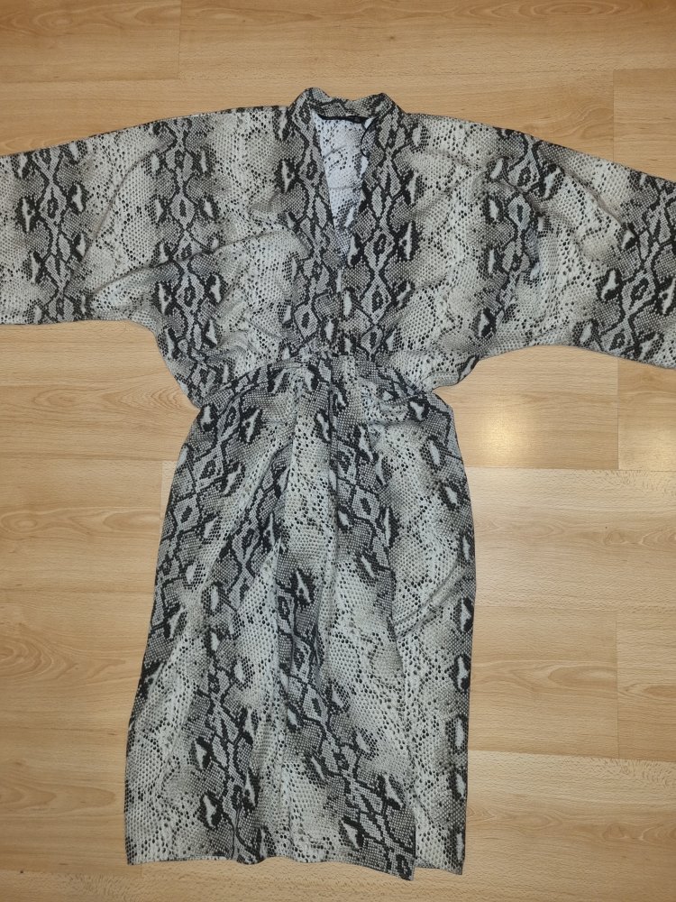 Zara Kleid Midikleid edel grau M 38 