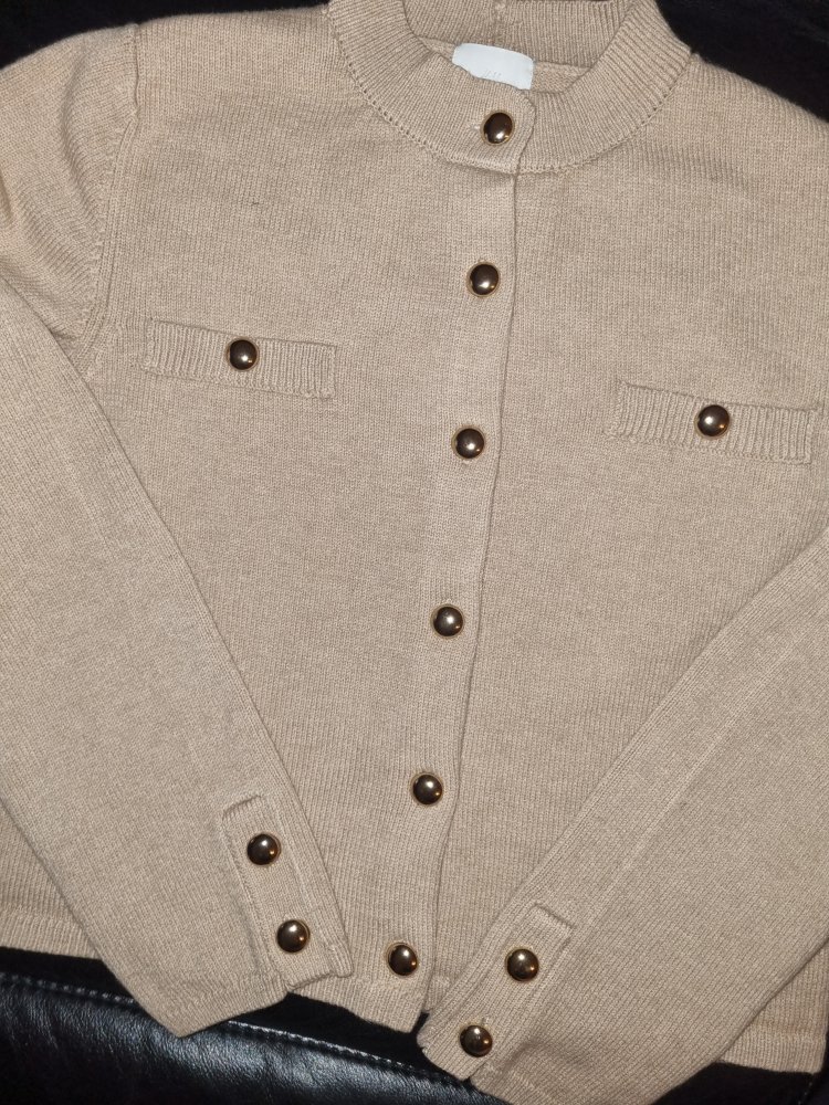 H&M Damen Strickjacke Cardigan Pullover Camel M 38 