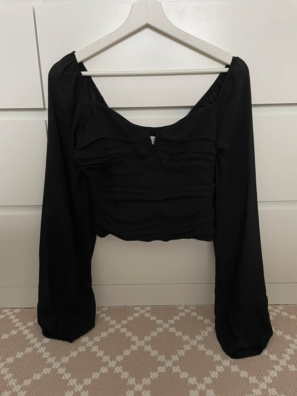 Schwarze Bluse | Hollister