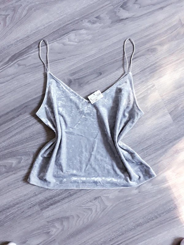 Samt Top Silber |Divided by H&M