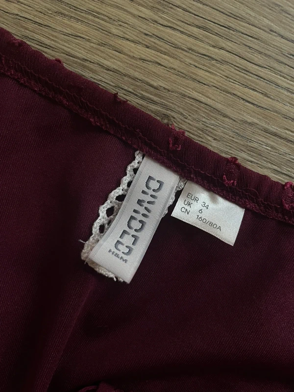 Weinrotes Kleid | H&M