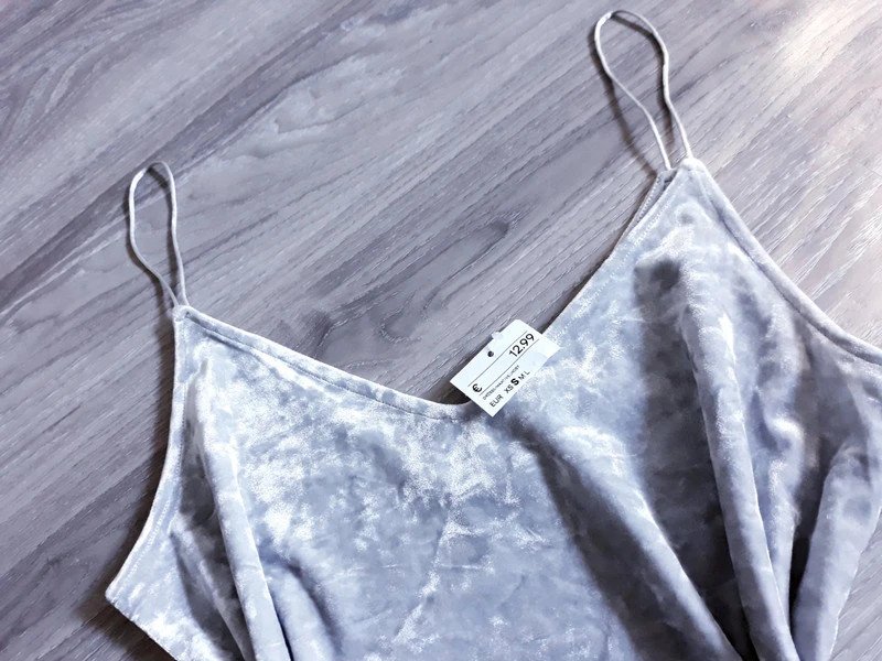 Samt Top Silber |Divided by H&M