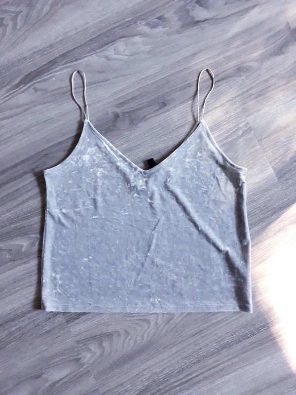 Samt Top Silber |Divided by H&M